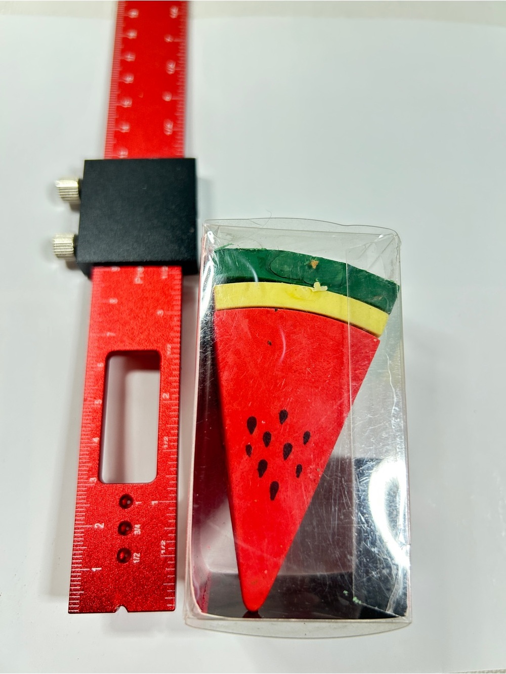 Watermelon Slice Eraser - Red, Green, Yellow